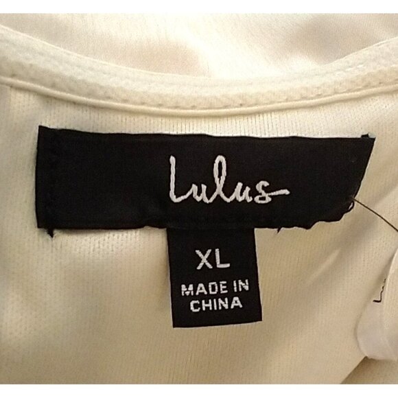 Lulus Always Celebrating Ivory Satin Off-the-Shoulder Mini Dress - L*   NWT - Picture 7 of 10